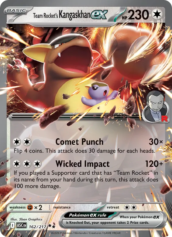 Team Rocket's Kangaskhan ex 162 · Ascended Heroes