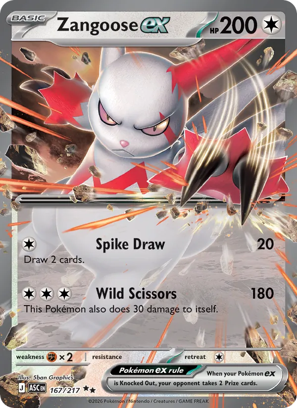 Zangoose ex 167 · Ascended Heroes