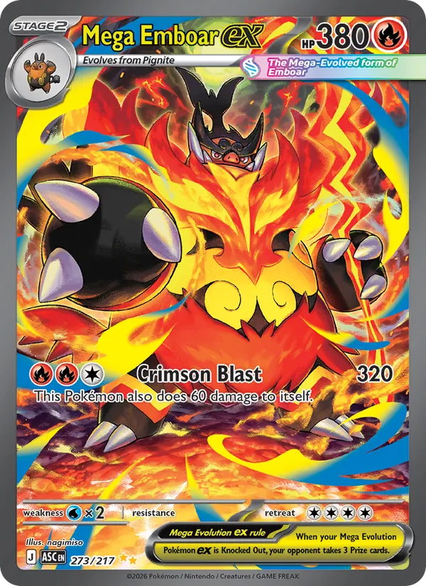 Mega Emboar ex 273 · Ascended Heroes