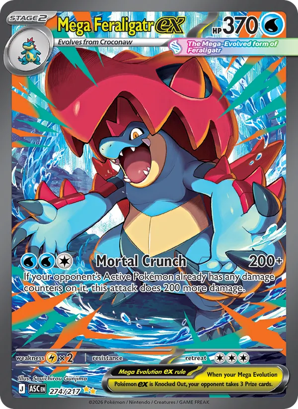 Mega Feraligatr ex 274 · Ascended Heroes