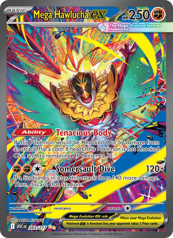Mega Hawlucha ex 283 · Ascended Heroes