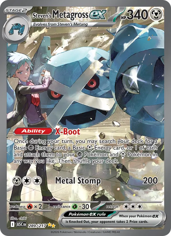 Steven's Metagross ex 289 · Ascended Heroes