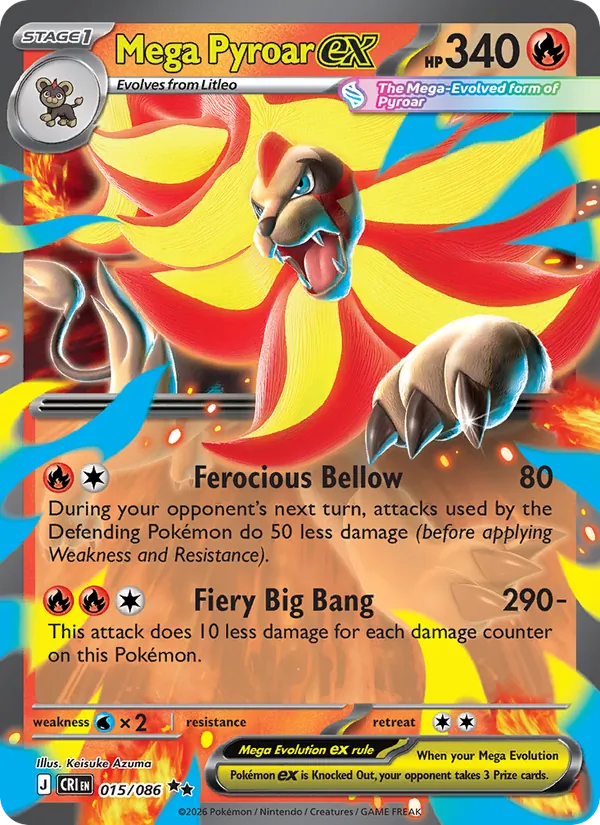 Mega Pyroar ex 015 · Chaos Rising