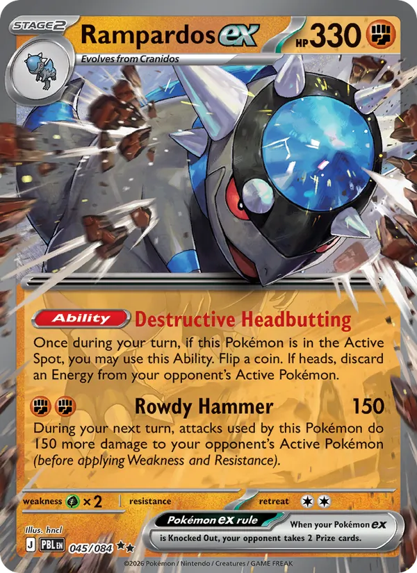 Rampardos ex 045 · Pitch Black