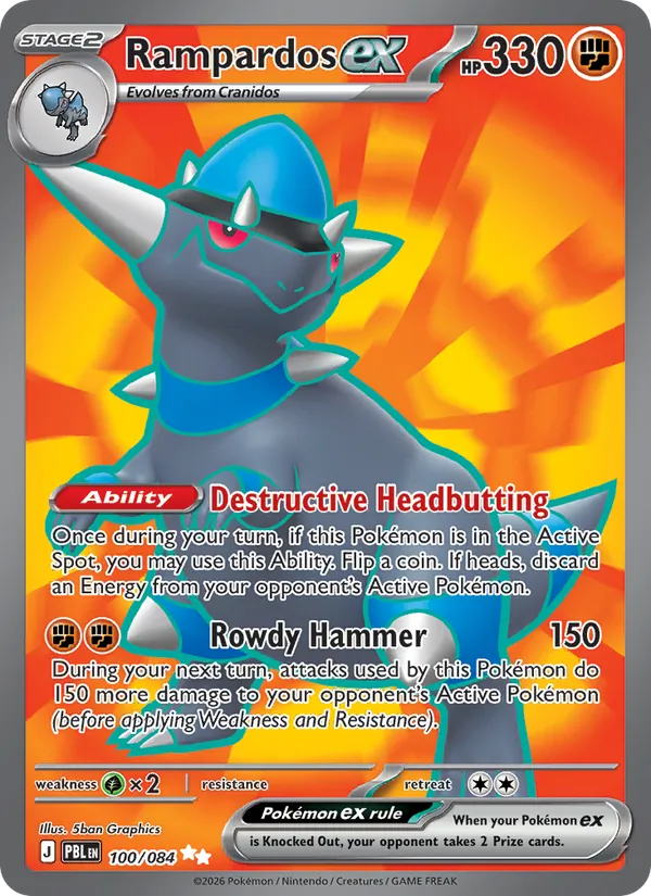 Rampardos ex 100 · Pitch Black