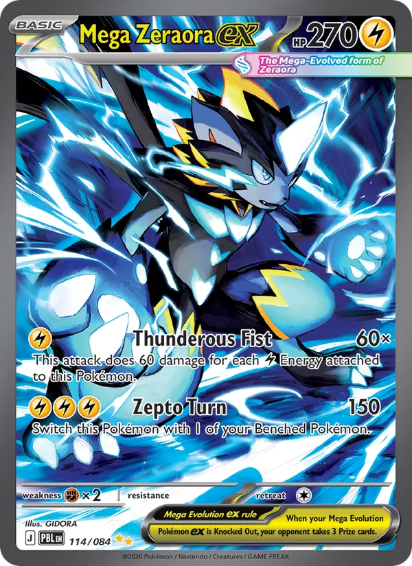 Mega Zeraora ex 114 · Pitch Black