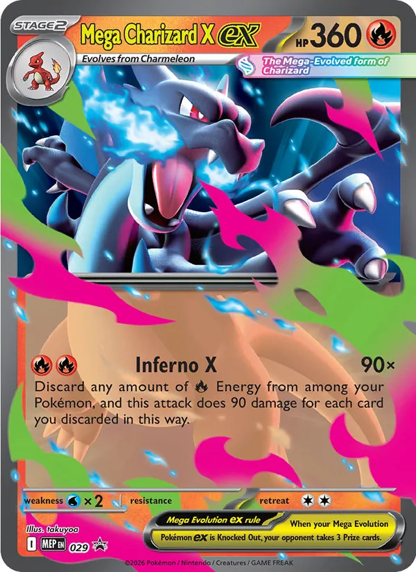 Mega Charizard X ex 029 · MEP Black Star Promos