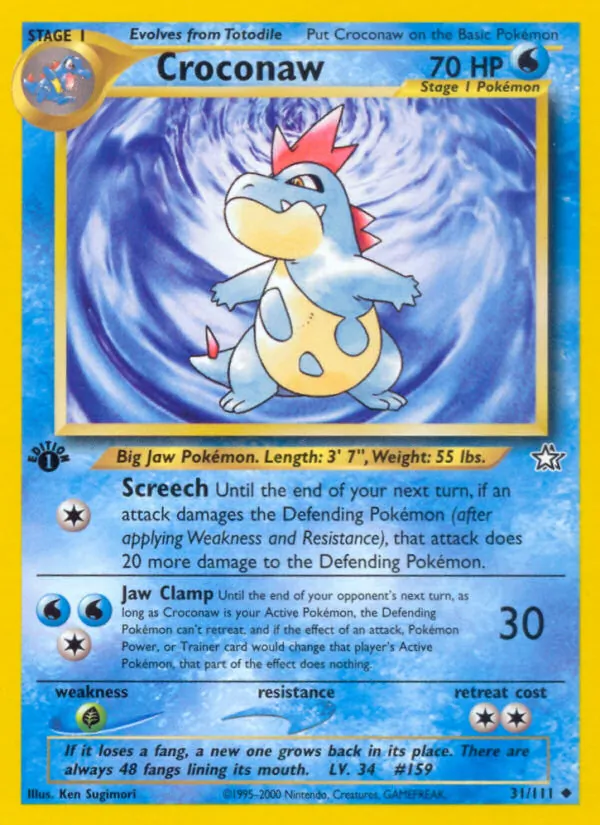 Croconaw 31 · Neo Genesis