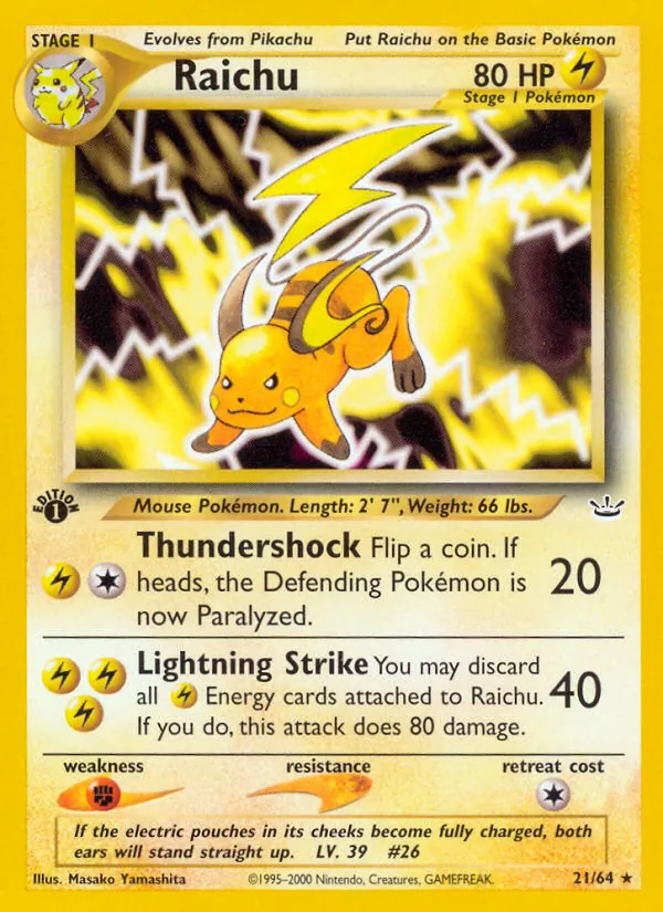 Raichu 21 · Neo Revelation