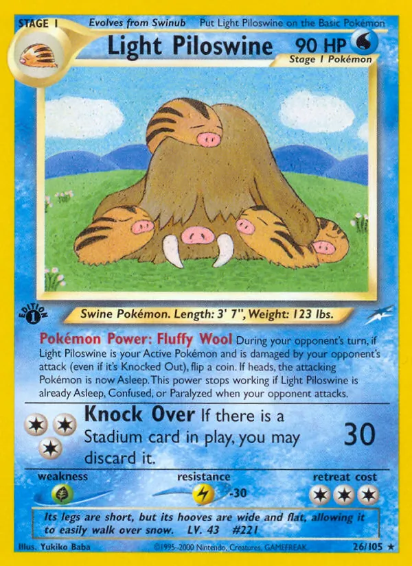 Light Piloswine 26 · Neo Destiny