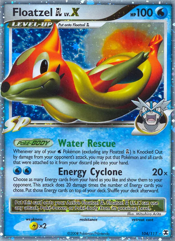 Floatzel GL LV.X 104 · Rising Rivals