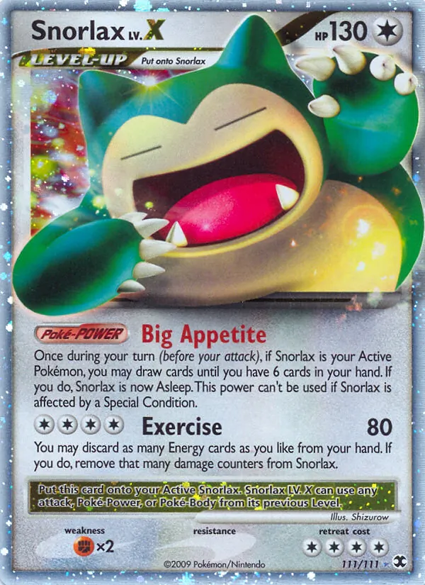 Snorlax LV.X 111 · Rising Rivals