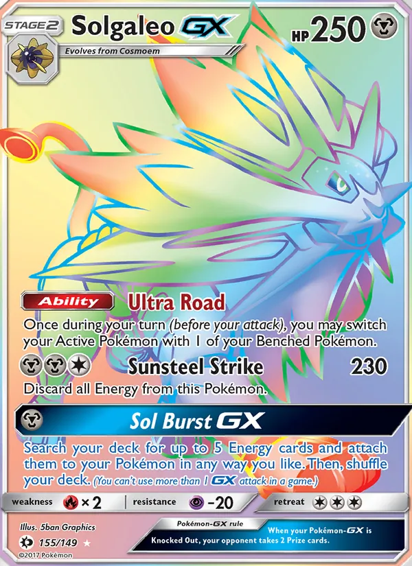 Solgaleo GX 155 · Sun & Moon