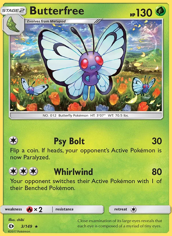 Butterfree 3 · Sun & Moon