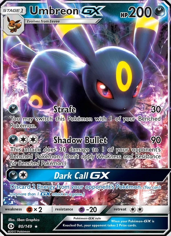 Umbreon GX 80 · Sun & Moon
