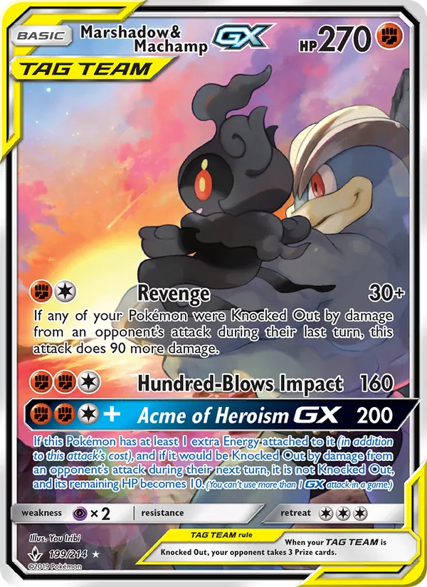 Marshadow & Machamp GX 199 · Unbroken Bonds