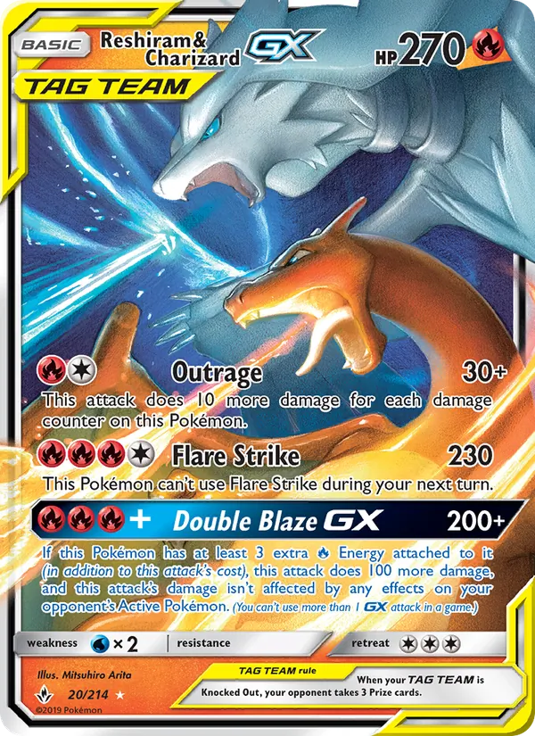 Reshiram & Charizard GX 20 · Unbroken Bonds
