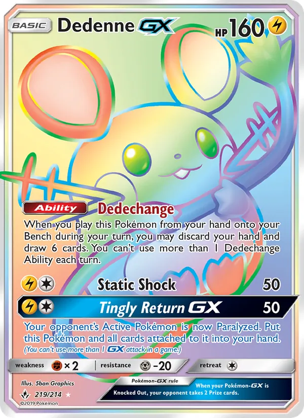 Dedenne GX 219 · Unbroken Bonds
