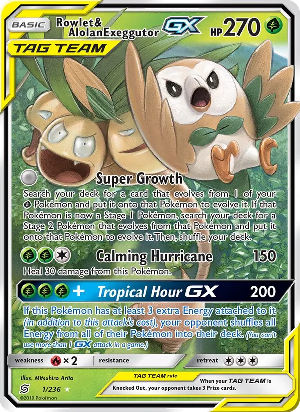 Rowlet & Alolan Exeggutor GX 1 · Unified Minds