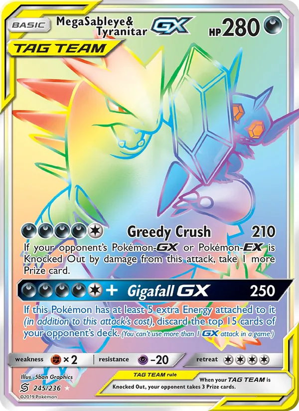 Mega Sableye & Tyranitar GX 245 · Unified Minds