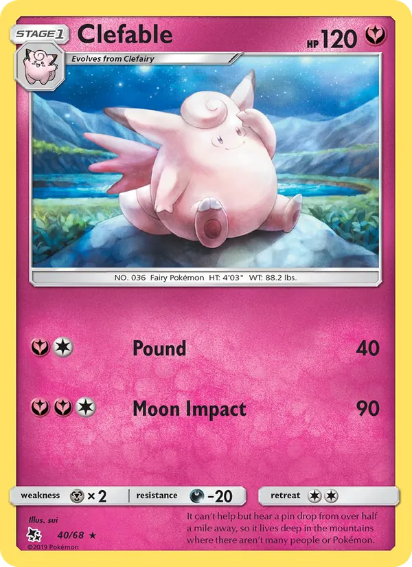 Clefable 40 · Hidden Fates