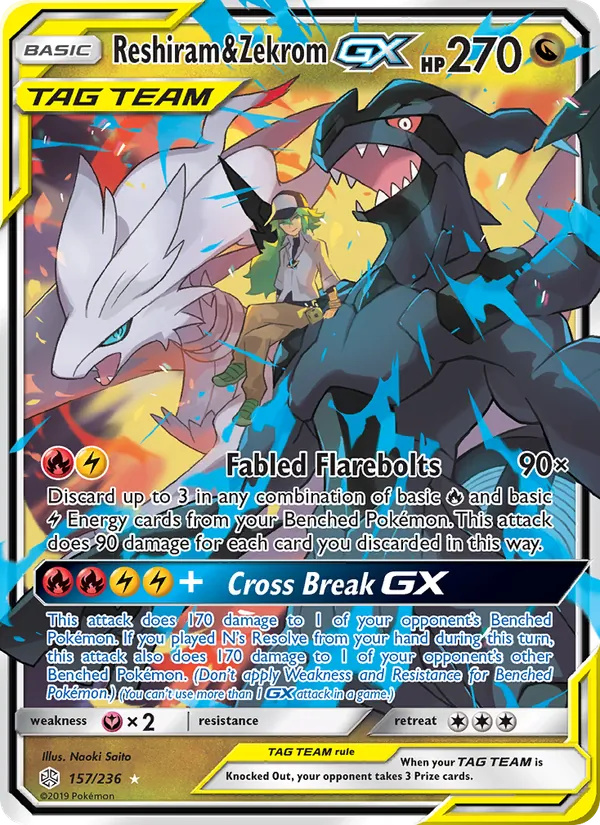 Reshiram & Zekrom GX 157 · Cosmic Eclipse