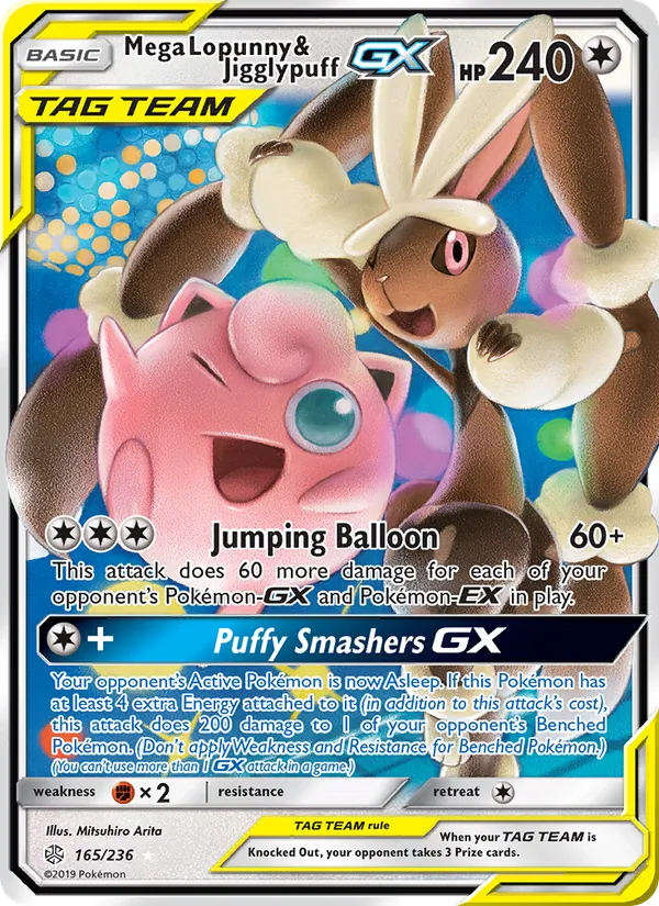 Mega Lopunny & Jigglypuff GX 165 · Cosmic Eclipse