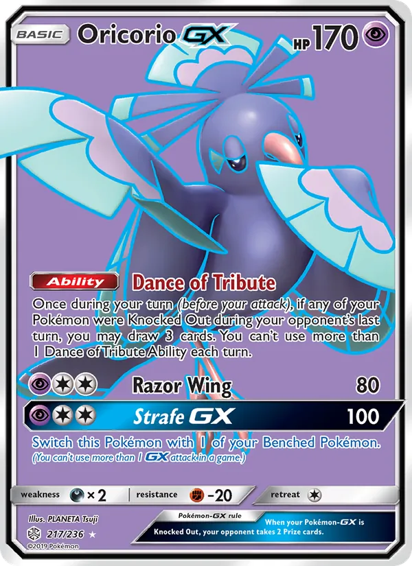 Oricorio GX 217 · Cosmic Eclipse