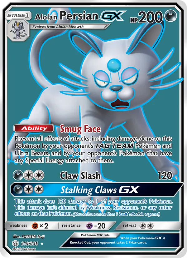 Alolan Persian GX 219 · Cosmic Eclipse
