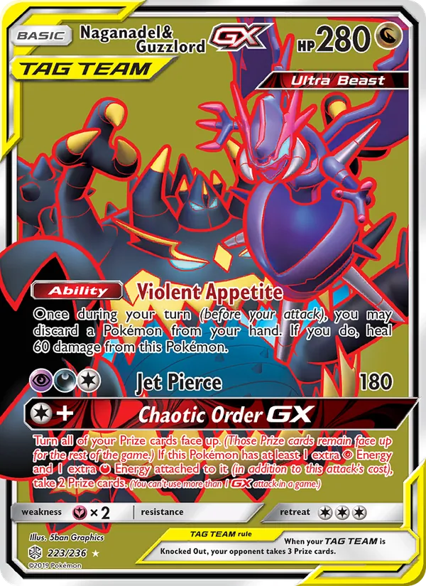 Naganadel & Guzzlord GX 223 · Cosmic Eclipse