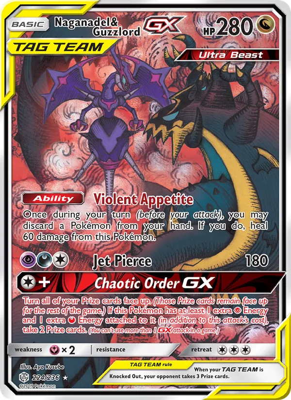 Naganadel & Guzzlord GX 224 · Cosmic Eclipse