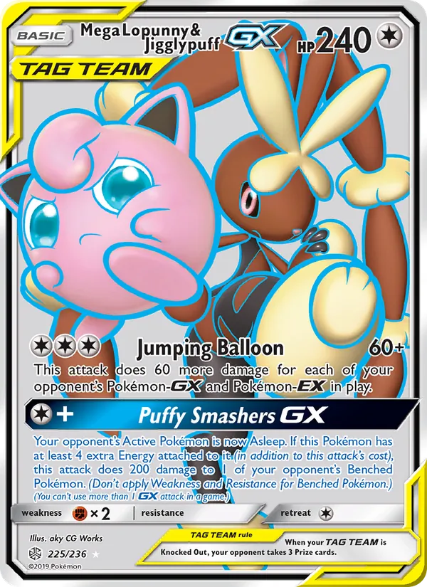 Mega Lopunny & Jigglypuff GX 225 · Cosmic Eclipse