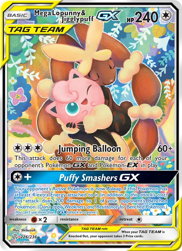 Mega Lopunny & Jigglypuff GX 226 · Cosmic Eclipse
