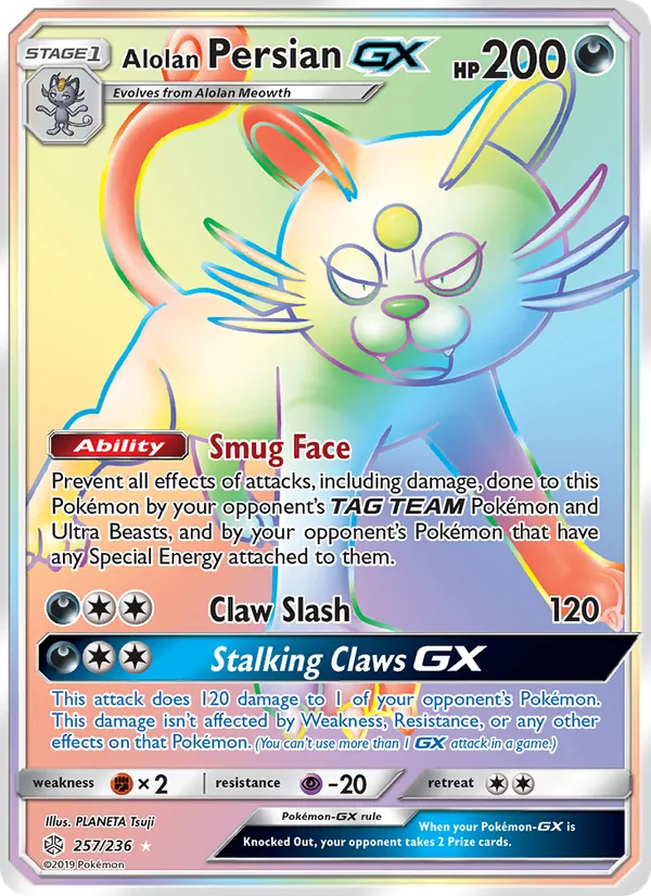 Alolan Persian GX 257 · Cosmic Eclipse