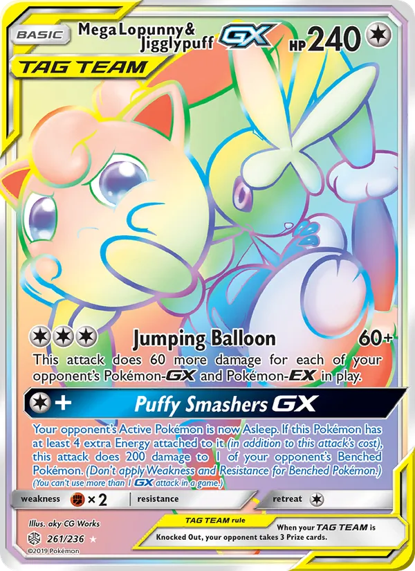 Mega Lopunny & Jigglypuff GX 261 · Cosmic Eclipse