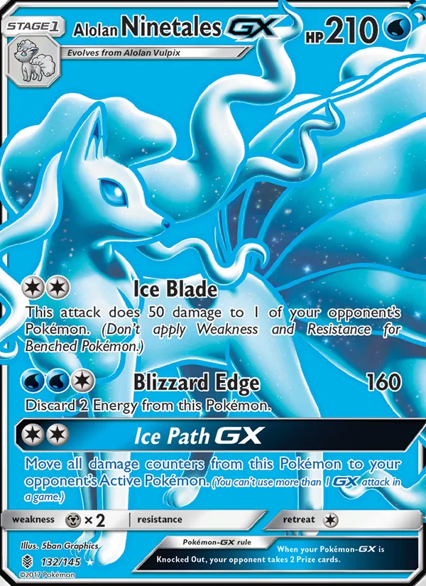 Alolan Ninetales GX 132 · Guardians Rising