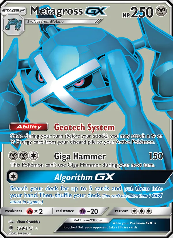 Metagross GX 139 · Guardians Rising