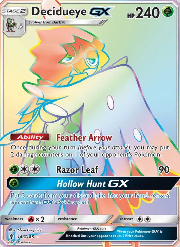 Decidueye GX 146 · Guardians Rising