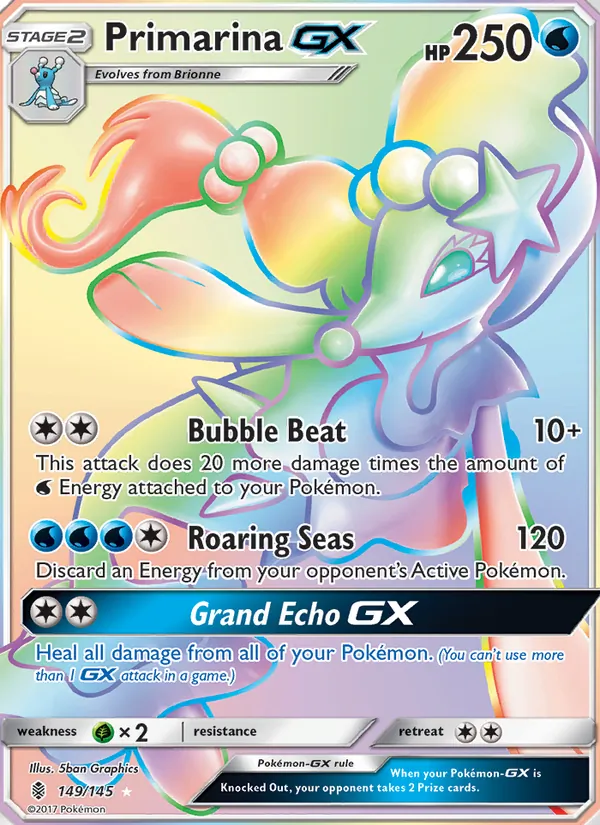 Primarina GX 149 · Guardians Rising