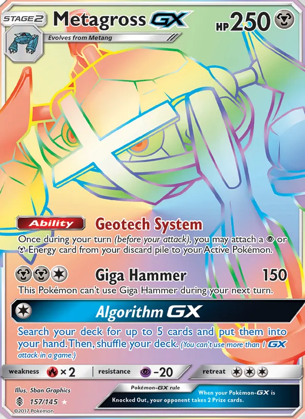 Metagross GX 157 · Guardians Rising