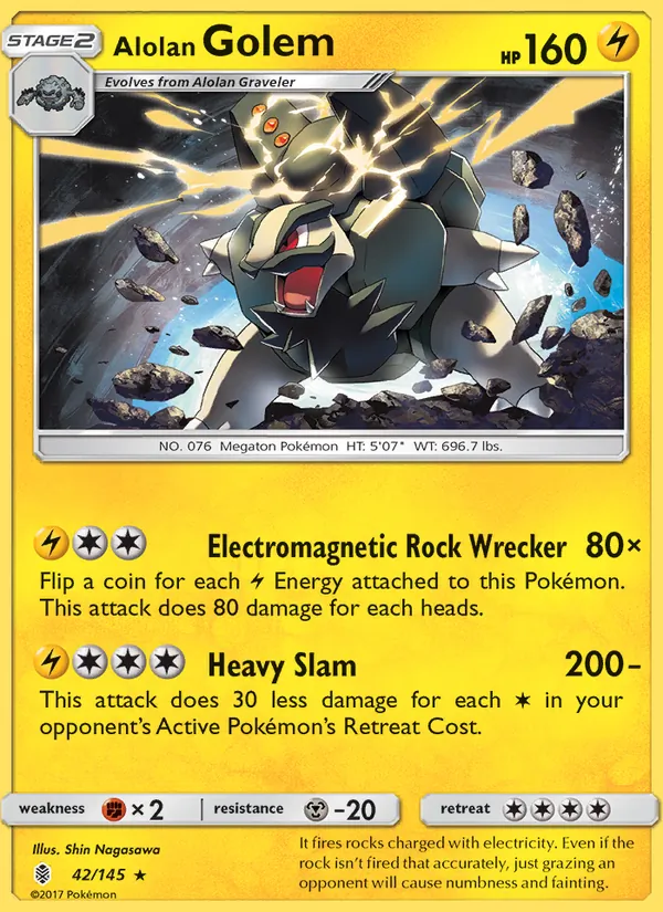 Alolan Golem 42 · Guardians Rising