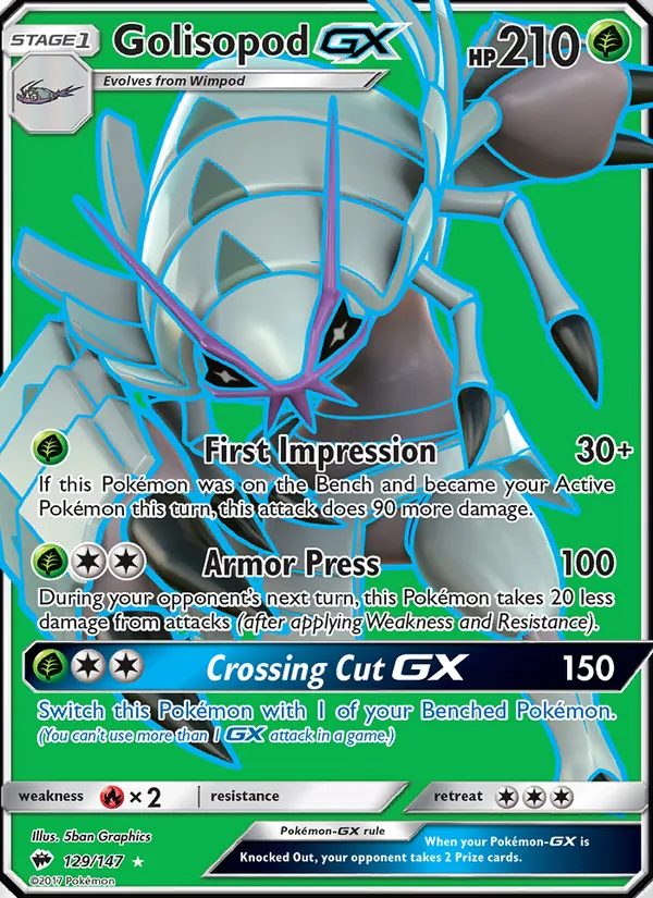 Golisopod GX 129 · Burning Shadows