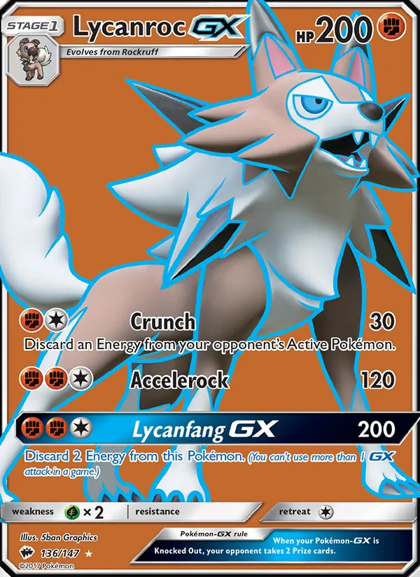 Lycanroc GX 136 · Burning Shadows