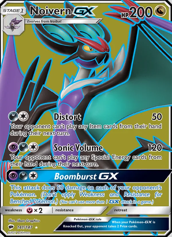 Noivern GX 141 · Burning Shadows