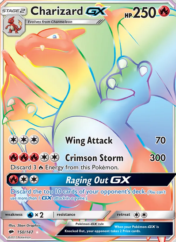 Charizard GX 150 · Burning Shadows