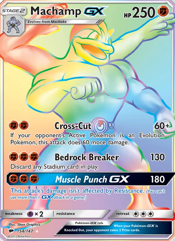 Machamp GX 154 · Burning Shadows
