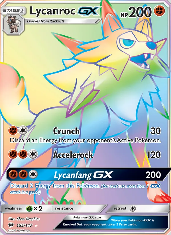 Lycanroc GX 155 · Burning Shadows