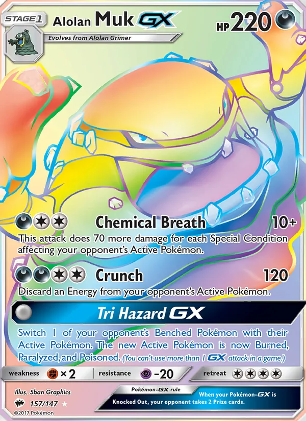 Alolan Muk GX 157 · Burning Shadows