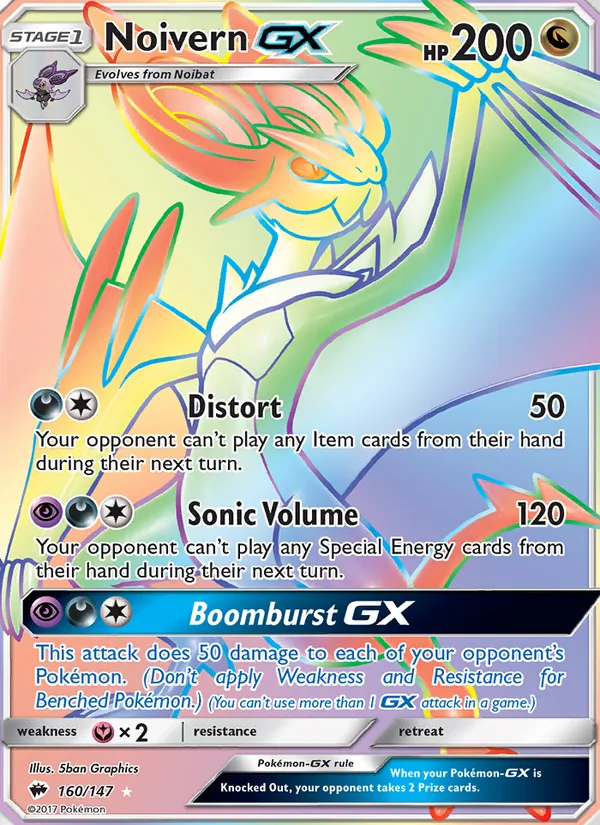 Noivern GX 160 · Burning Shadows