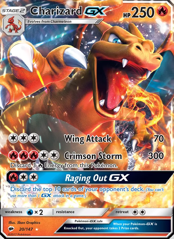 Charizard GX 20 · Burning Shadows
